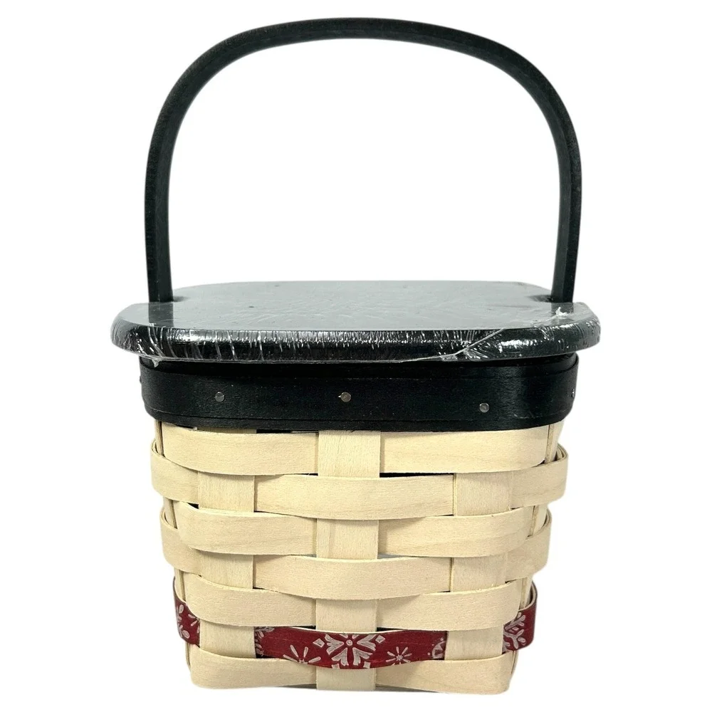 Longaberger MR. FLURRY FACE Sm Peg Basket‎ 2016 Lid Protector Face Stickers Tags